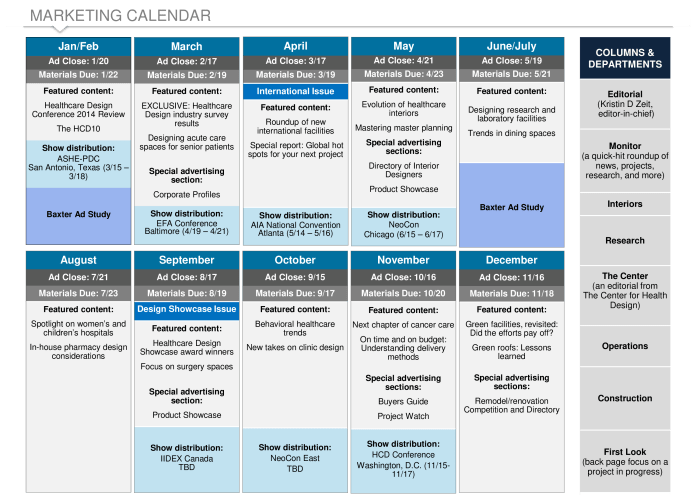 How to create a content calendar free template
