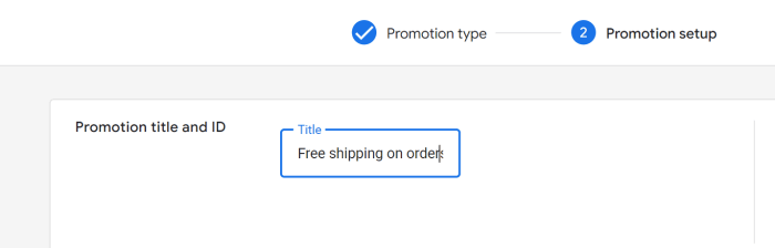 How to add promotions in google merchant center