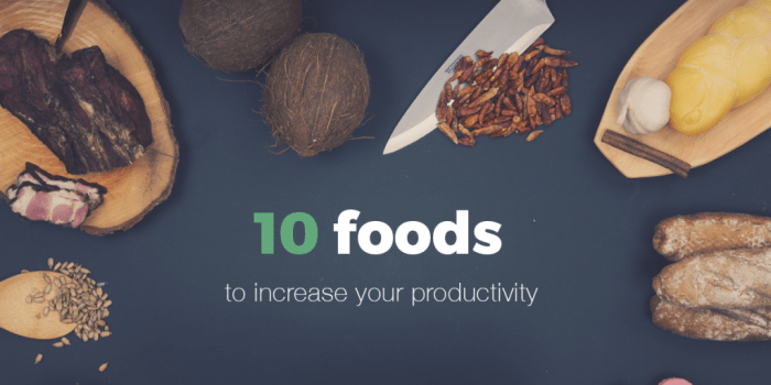 Use food to increase productivity at work