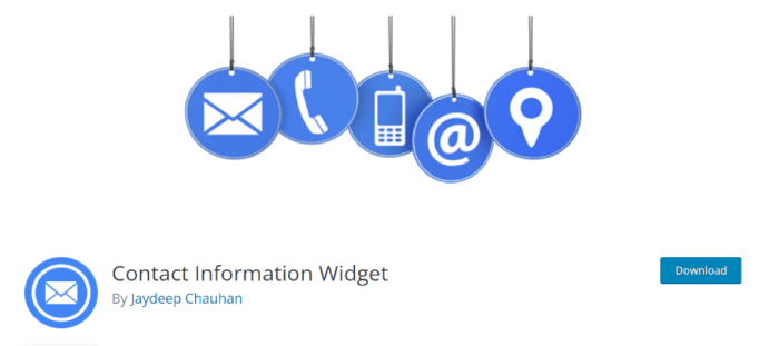 How to create a contact info widget in wordpress