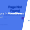 How to easily track 404 pages and redirect them in wordpress