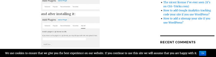 Plugin notice notification