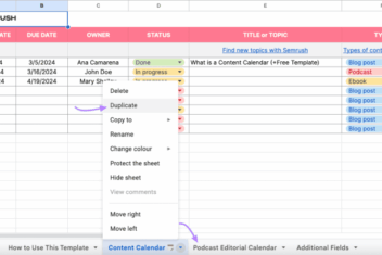 How to make an editorial calendar