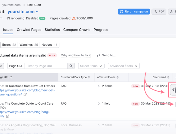 Rich snippets