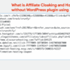 How to cloak affiliate links on your wordpress site