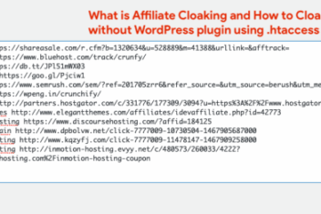 How to cloak affiliate links on your wordpress site