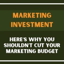 Why you should not cut your marketing budget this year