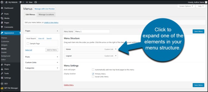 How to add image icons with navigation menus in wordpress