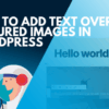How to add text to featured image