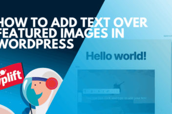 How to add text to featured image
