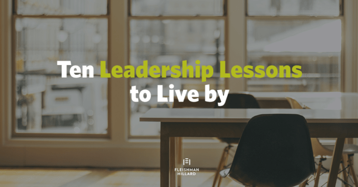 10 lessons on leadership