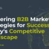 Research and other smart pivots b2b marketers are making to generate more visibility and leads
