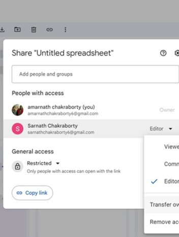 How to transfermigrate google to new owner