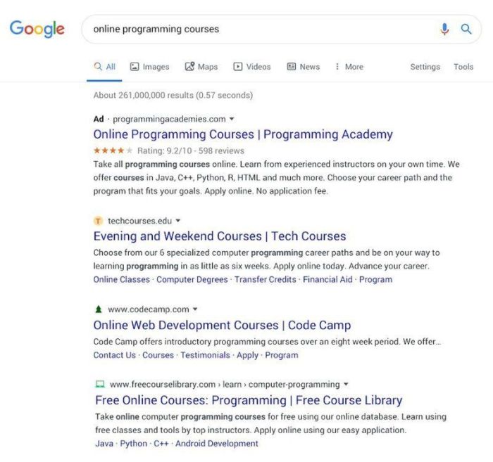 Google now allows top ads to appear at bottom of search results