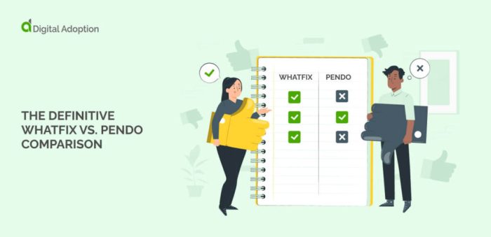 Pendo vs whatfix comparison unleashing nocode growth strategies