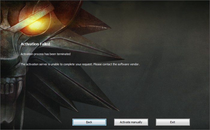 Unlock keyword not provided