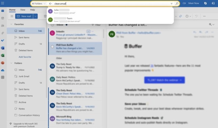 Search just got personal now extending online search to e mail boxes