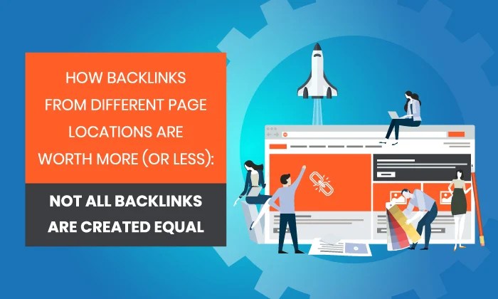 Backlinks effectiveness page location
