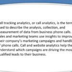 Call tracking in marketing analytics