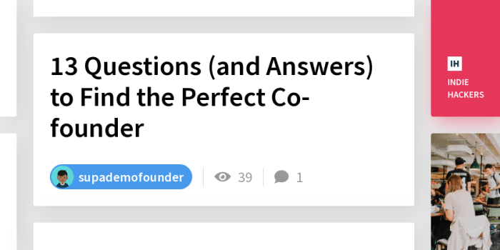 Finding perfect co founder