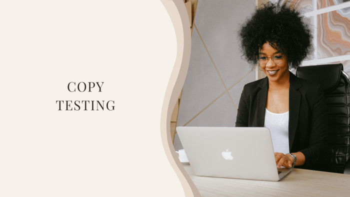 So what copy test