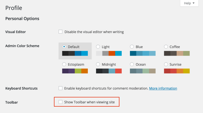 How to fix missing admin bar issue in wordpress