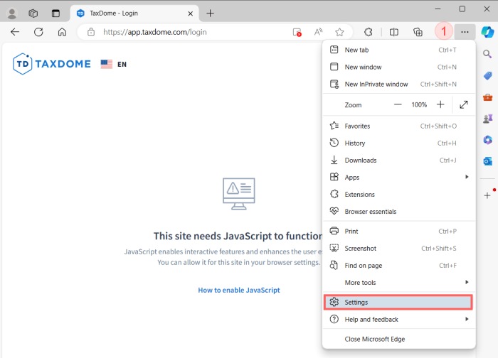 How to enable JavaScript in your browser - TaxDome Help Center Your guide optimising javascript enabled website