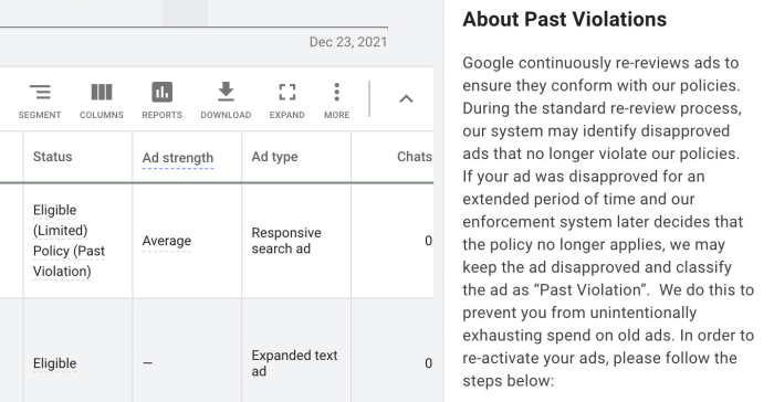 Google ads manager data issue under investigation
