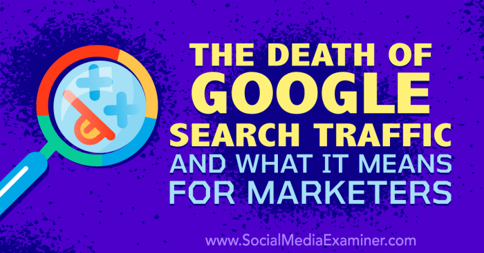 The Death of Google Search Traffic and What It Means for Marketers ... Google disputes news that search traffic is falling