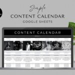 Social media content calendar
