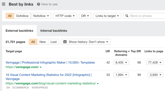 Competitor link research seo profiler