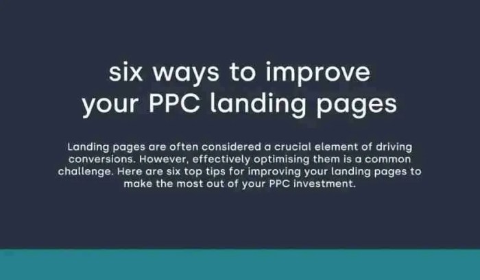 Optimizing ppc landing pages for better performance