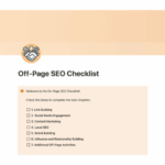 Off page seo checklist