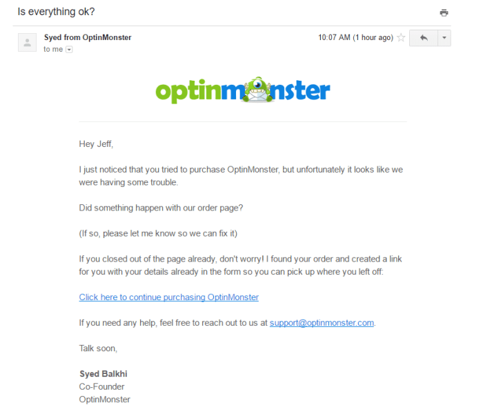 Email examples onboarding abandonment cart Behaviorally targeted emails examples