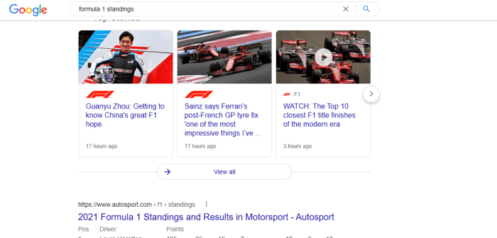 Research on search queries show changes in google search results