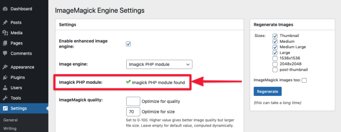 How to enable imagick on your wordpress site