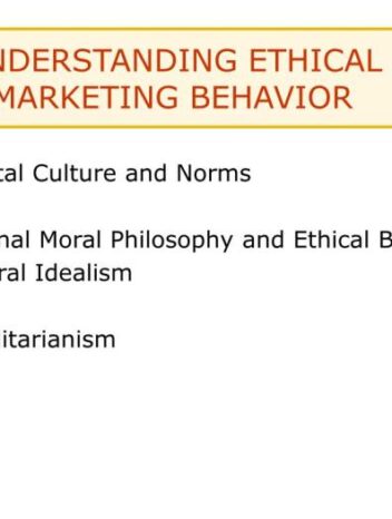 Social responsibility and marketing ethics