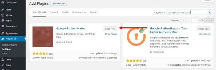 Wordpress two factor authentication 2fa setup using allinonesecurity