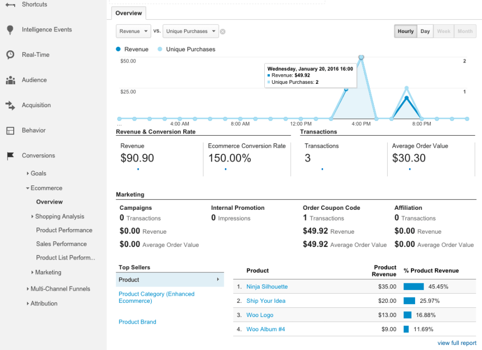 How to enable customer tracking in woocommerce with google analytics