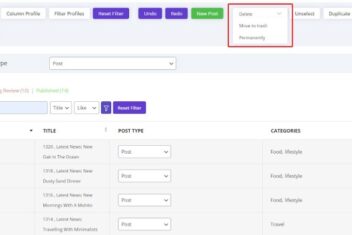 How to delete post in wordpress