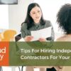 Working with independent contractors
