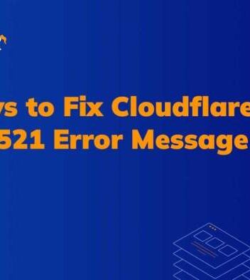 How to fix error 521 with wordpress and cloudflare
