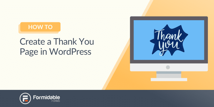How to create a thank you page in wordpress